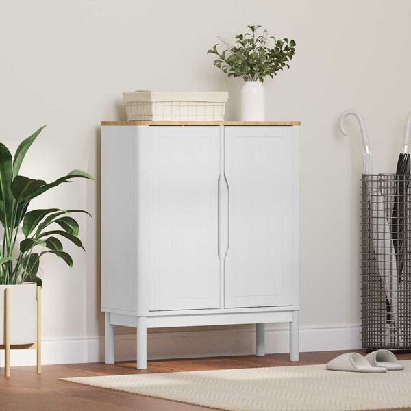 vidaXL Sideboard Wei&szlig; 70 x 30 x 70,5 cm Massivholz Kiefer