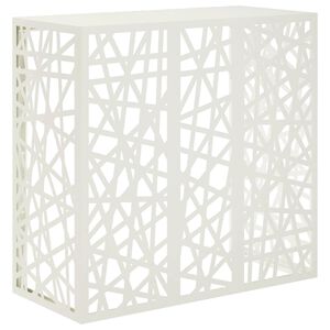 vidaXL Klimaanlagenabdeckung Wei&szlig; 110 x 50 x 105 cm Stahl