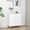 vidaXL Sideboard mit Massivholz-Beinen Weiß 60x35x70 cm Holzwerkstoff