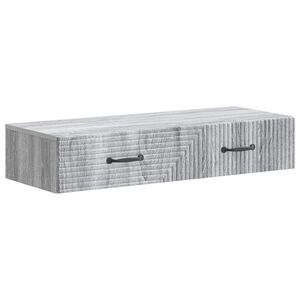 vidaXL Wandmontierter Beistelltisch Graues Sonoma 87,5 x 34,5 x 17 cm
