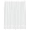 vidaXL Spitzenvorhang mit Vorh&auml;ngen Floral Wei&szlig; 140 x 200 cm Polyester