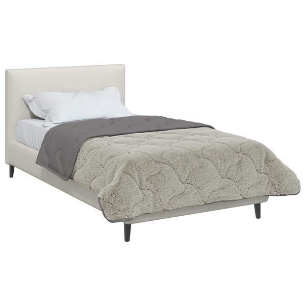 vidaXL Ganzjahresbettdecke Gepolstert Hellgrau 140 x 220 cm