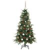 vidaXL K&uuml;nstlicher klappbarer Weihnachtsbaum Gr&uuml;n 150 cm PE und PVC