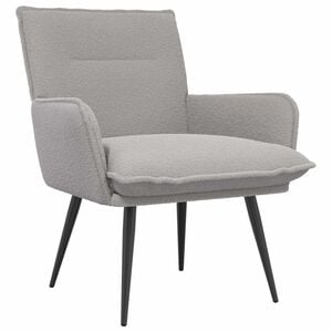 vidaXL Sessel Hellgrau Boucl&eacute;