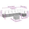 vidaXL Gartensofa-set mit Kissen mit Speicher 6 pcs Grau Polyrattan