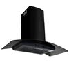 vidaXL Dunstabzugshaube Wandmontage Edelstahl 756 m&sup3;/h 90 cm Schwarz