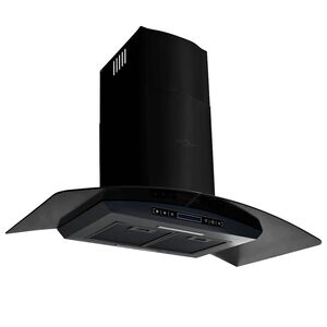 vidaXL Dunstabzugshaube Wandmontage Edelstahl 756 m&sup3;/h 90 cm Schwarz