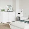 vidaXL Stauraumschränke 2 pcs Hochglanz Weiß 60 x 48 x 105 cm
