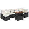vidaXL Garten-Sofa-Set 8 stk. Schwarz und Creme