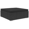 vidaXL 4-tlg. Garten-Lounge-Set mit Auflagen Poly Rattan Schwarz