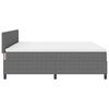 vidaXL Boxspringbett Hellgrau und Wei&szlig; 203 x 200 x 88 cm Cordstoff