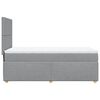 vidaXL Boxspringbett mit Matratze Hellgrau 90x190 cm Stoff