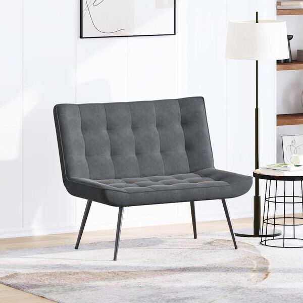 vidaXL Sitzbank Dunkelgrau 110x74x84 cm Samt