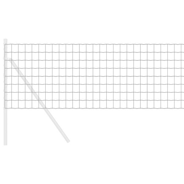 vidaXL Eurozaun Grau 0,6 x 50 m PVC-beschichtetes Eisen