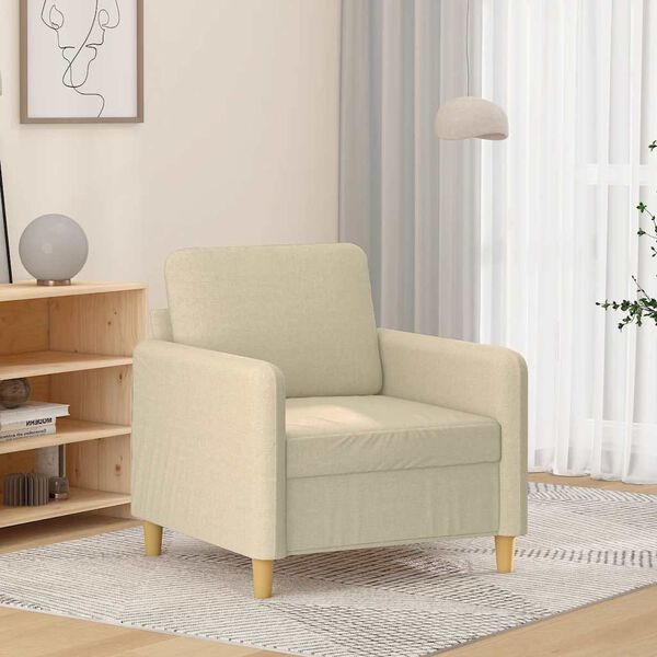 vidaXL Sessel Creme 60 cm Stoff