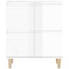 vidaXL Sideboards 2 Stk. Hochglanz-Wei&szlig; 60x35x70 cm Holzwerkstoff