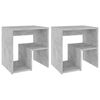 vidaXL Nachttische 2 Stk. Betongrau 40x30x40 cm Holzwerkstoff