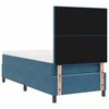 vidaXL Boxspringbett mit Matratze Dunkelblau 80 x 200 cm Samt