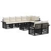 vidaXL Gartensofa-set 9 pcs Schwarz Poly-Rattan