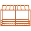 vidaXL Kinderbett mit Dach Wachsbraun 90x190 cm Massivholz Kiefer