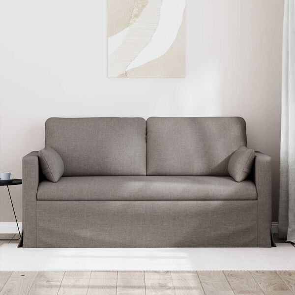 vidaXL Sofa Taupe Gesamtabmessungen: 158 x 78 x 80 cm (B x T x H) Samt