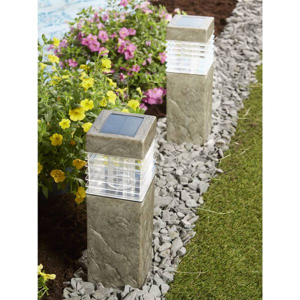 Luxform Intelligente Hybride LED-Garten-Solarleuchte Kansas Anthrazit