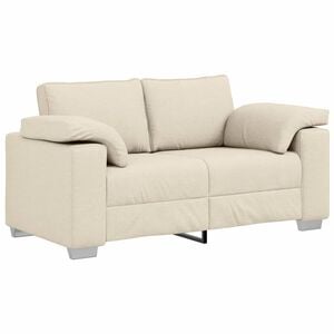 vidaXL 2-Sitzer Sofa Beige 160 cm Leinenmischgewebe