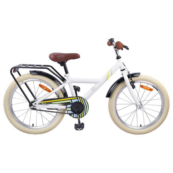 vidaXL Kinderfahrrad 18 Zoll f&uuml;r 5-7 Jahre alt Wei&szlig;