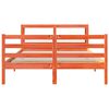 vidaXL Massivholzbett ohne Matratze Wachsbraun 140x190 cm Kiefernholz