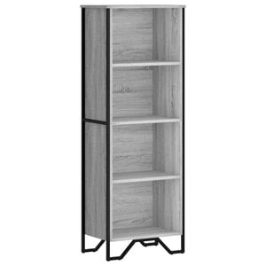 vidaXL B&uuml;cherregal Grau Sonoma 50x31x137,5 cm Holzwerkstoff