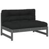 vidaXL Mittelsofa Grau 120x80 cm Massivholz Kiefer