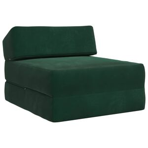 vidaXL Klappsofa Bett Dunkelgr&uuml;n 60 x 70 x 41 cm Stoff