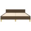 vidaXL Bettgestell ohne Matratze Dunkelbraun 140x190 cm Stoff