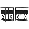 vidaXL Nachttische 2 Stk. Schwarz 40x42x55 cm Holzwerkstoff