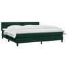 vidaXL Boxspringbett mit Matratze Dunkelgr&uuml;n 180x220 cm Samt