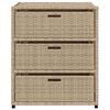 vidaXL Gartenschrank Beige 55x59x69 cm Poly Rattan