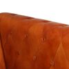 vidaXL Chesterfield-Sofa 2-Sitzer Hellbraun Echtleder
