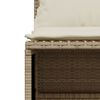 vidaXL 5-tlg. Garten-Sofagarnitur mit Kissen Beige Poly Rattan