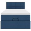 vidaXL Ottoman-Bett mit Matratze Blau 100x200 cm Stoff