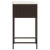 vidaXL Garten-Barhocker mit Kissen 2 Stk. Braun Poly Rattan