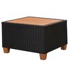 vidaXL 4-tlg. Garten-Lounge-Set mit Auflagen Poly Rattan Schwarz