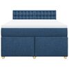 vidaXL Boxspringbett mit Matratze Blau 140x200 cm Stoff