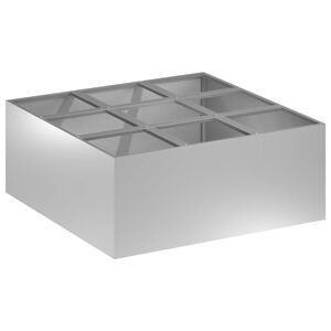 vidaXL Garten-Pflanzgef&auml;&szlig; Silber 100 x 100 x 30 cm Verzinkter Stahl