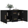 vidaXL Sideboard Schwarz 100x36x60 cm Holzwerkstoff