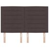 vidaXL LED Kopfteil mit LED-Lichtleisten Dunkelbraun 144 cm Polyester