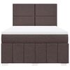 vidaXL Boxspringbett mit Matratze Dunkelbraun 160x200 cm Stoff