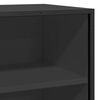 vidaXL Sideboard Schwarz 35,5x35x76 cm Holzwerkstoff und Metall
