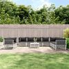 vidaXL 11-tlg. Garten-Lounge-Set mit Kissen Wei&szlig; Stahl