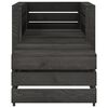 vidaXL 2-tlg. Garten-Paletten-Lounge-Set Kiefernholz Grau Imprägniert