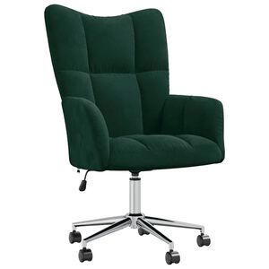 vidaXL Relaxsessel Dunkelgr&uuml;n Samt